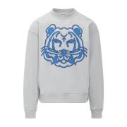 Kenzo Tryckt Tiger Sweatshirt Gray, Herr