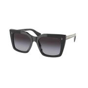 Miu Miu Svarta MU 02Ws Solglasögon Black, Unisex