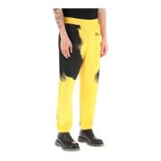 Moschino Joggingbyxor med grafiskt tryck och logotyp Yellow, Herr