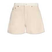 Stella McCartney Jeansshorts med hög midja Beige, Dam