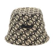 Stella McCartney S-Wave Vävd Halm Bucket Hat Beige, Dam