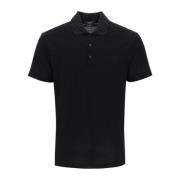 Versace Barocco Silhouette Polo Shirt Black, Herr