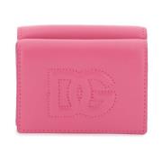 Dolce & Gabbana Quiltad DG Logo Fransk Flap Plånbok Pink, Dam