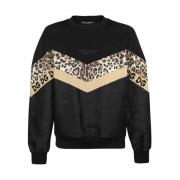 Dolce & Gabbana Tryckt Sweatshirt med Relief Logo Black, Herr