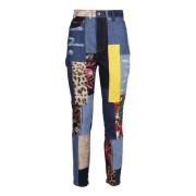 Dolce & Gabbana Multifärgad Patchwork Skinny Byxor Multicolor, Dam