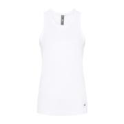 Adidas by Stella McCartney Ribbad ärmlös topp med racerback White, Dam