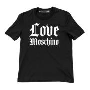 Love Moschino Svart Bomull Dam T-Shirt Black, Dam