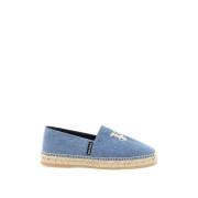 Palm Angels Denim Espadriller med Broderad Logotyp Blue, Herr