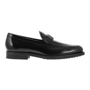 Tod's Tidlös läderloafer med anpassat metalltillbehör Black, Herr