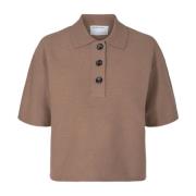 Designers Remix Lucca Stickad Blus Brown, Dam