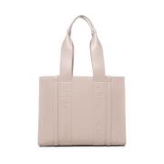 Chloé Beige Grained Läder Toteväska Beige, Dam