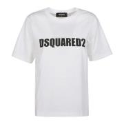 Dsquared2 Vit Easy Fit T-Shirt White, Dam