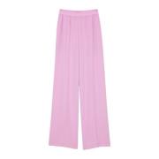 Joseph Silkes Crepe de Soie Wide Leg Byxor Pink, Dam