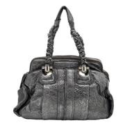 Chloé Pre-owned Pre-owned Laeder handvskor Gray, Dam