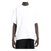 Sacai Bomull T-Shirt med Rund Hals White, Herr