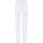 Dolce & Gabbana Hög midja rak ben jeans White, Dam