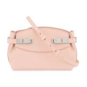 Salvatore Ferragamo Liten Hug Pouch med Avtagbar Rem Pink, Dam