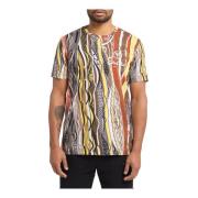 Carlo Colucci Herr T-shirt med iögonfallande mönster Multicolor, Herr