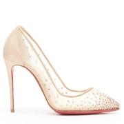 Christian Louboutin Pre-owned Pre-owned Mesh klackskor Beige, Dam