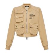 Dsquared2 Jacka med logotyp Beige, Dam