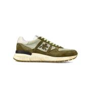 Premiata Svarta sneakers med lotusmönster Green, Herr