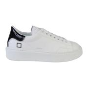 D.a.t.e. Vit Sphere Sneaker med Svart Lackläder White, Dam