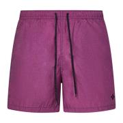 Drumohr Fuchsia Badshorts med Logo Purple, Herr