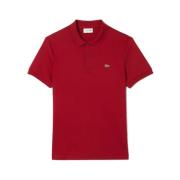 Lacoste Ikonisk Cotton Pima Polo i Olika Färger Red, Herr