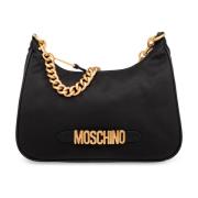 Moschino Axelväska med logotyp Black, Dam