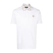 Versace Vita T-shirts och Polos med Greca och Medusa Broderi White, He...