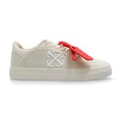 Off White Nya låga vulkaniserade sneakers Beige, Dam