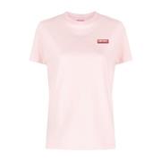 Kenzo Rosa Logo-Print T-shirt Pink, Dam