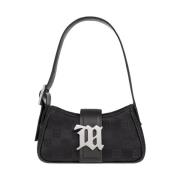 Misbhv Monogrammönstrad hobo axelväska Black, Dam