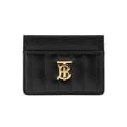 Burberry Svart Quiltad Korthållare Black, Dam