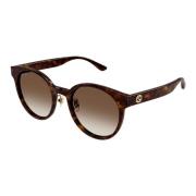 Gucci Havana/Brun Skuggade Solglasögon Brown, Dam