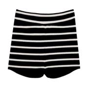 Ami Paris Randiga höga svarta shorts Black, Dam