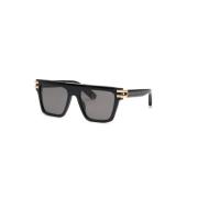 Philipp Plein Spp108M Solglasögon i Shiny Black/Grey-Green Black, Dam