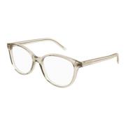 Saint Laurent Transparent Beige Eyewear Frames Beige, Unisex