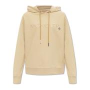 Moncler Hoodie med logotyp Beige, Dam