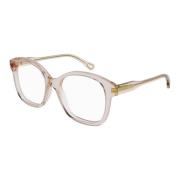 Chloé Nude Eyewear Frames Beige, Dam