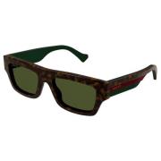 Gucci Havana/Green Sunglasses Brown, Herr