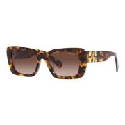 Miu Miu Havana Solglasögon med Brun Shaded Glas Brown, Dam