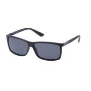 Polaroid Black/Grey Polarized Sunglasses Black, Herr