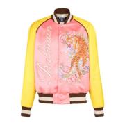 Balmain Tiger broderad bomber Multicolor, Herr