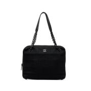 Chanel Vintage Pre-owned Bomull axelremsvskor Black, Dam