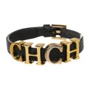 Carolina Herrera Pre-owned Pre-owned Laeder armband Black, Dam