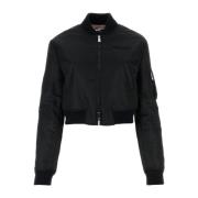 Versace Bomber Jackets Black, Dam