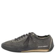 Dolce & Gabbana Pre-owned Pre-owned Denim sneakers Gray, Dam