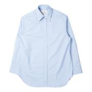 Studio Nicholson Broderad logga bomullovershirt - Santos SNW Blue, Dam