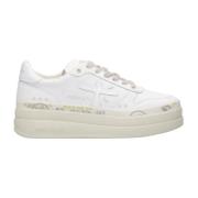 Premiata Vita Läder Platform Sneakers White, Dam